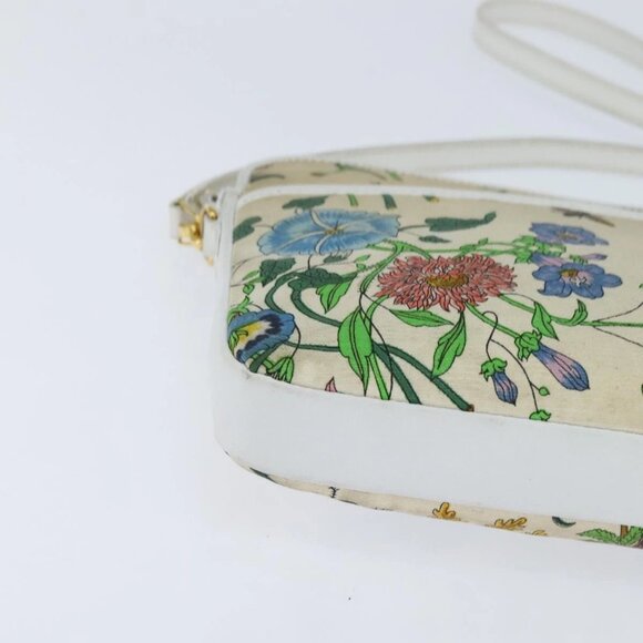 GUCCI Flora Shoulder Bag Canvas Beige Gold 004 92 0230 Auth 148945 - Picture 4 of 16